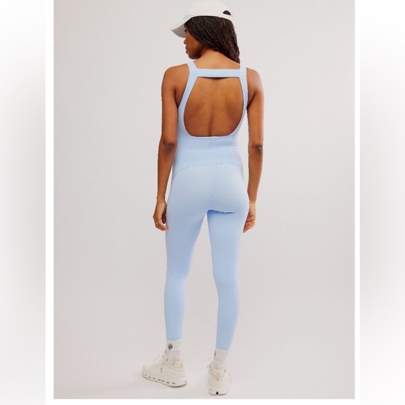 Free People Movement- Hatch Never Better Jumpsuit Onesie BlueBell Sz XS S XL NWT - Picture 2 of 14